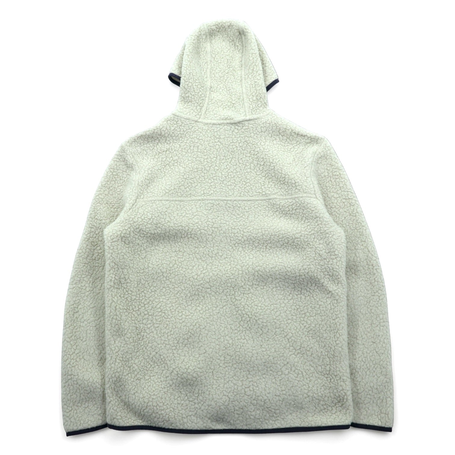 Patagonia Retro Pile Hoodie Fleece Jacket L Beige Pelican Zip-up Hoodie 22806