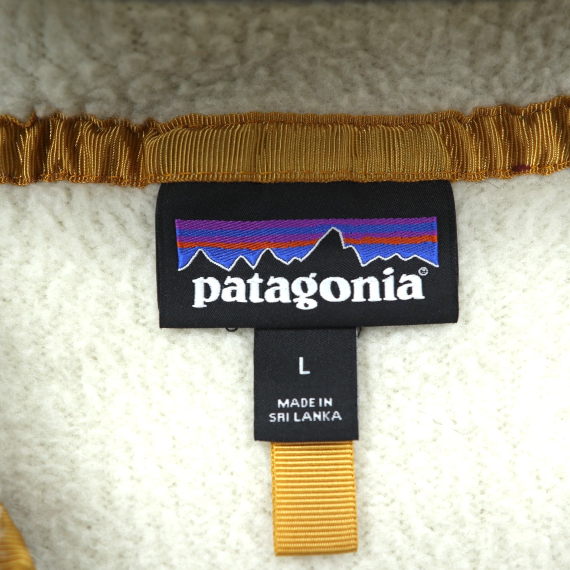 Patagonia Retro Pile Hoodie Fleece Jacket L Beige Pelican Zip-up Hoodie 22806