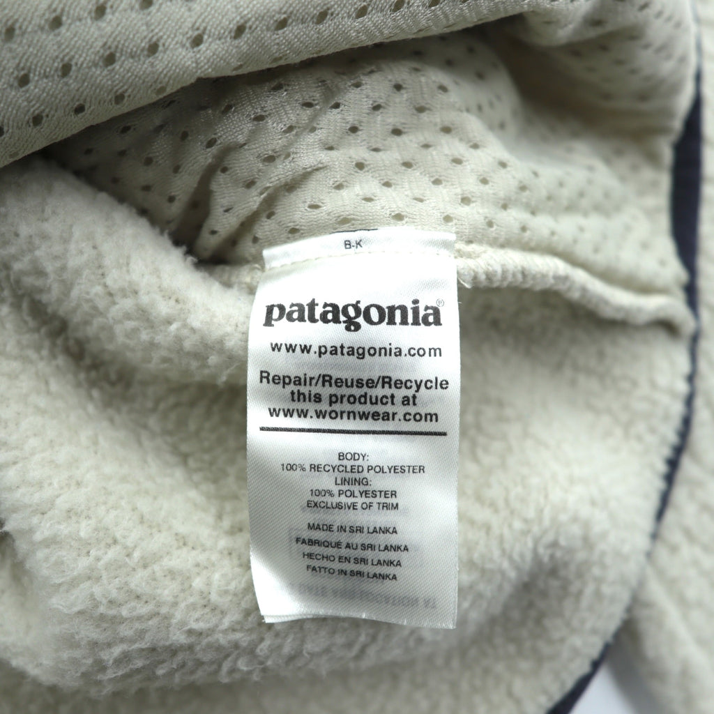 Patagonia Retro Pile Hoodie Fleece Jacket L Beige Pelican Zip-up Hoodie 22806