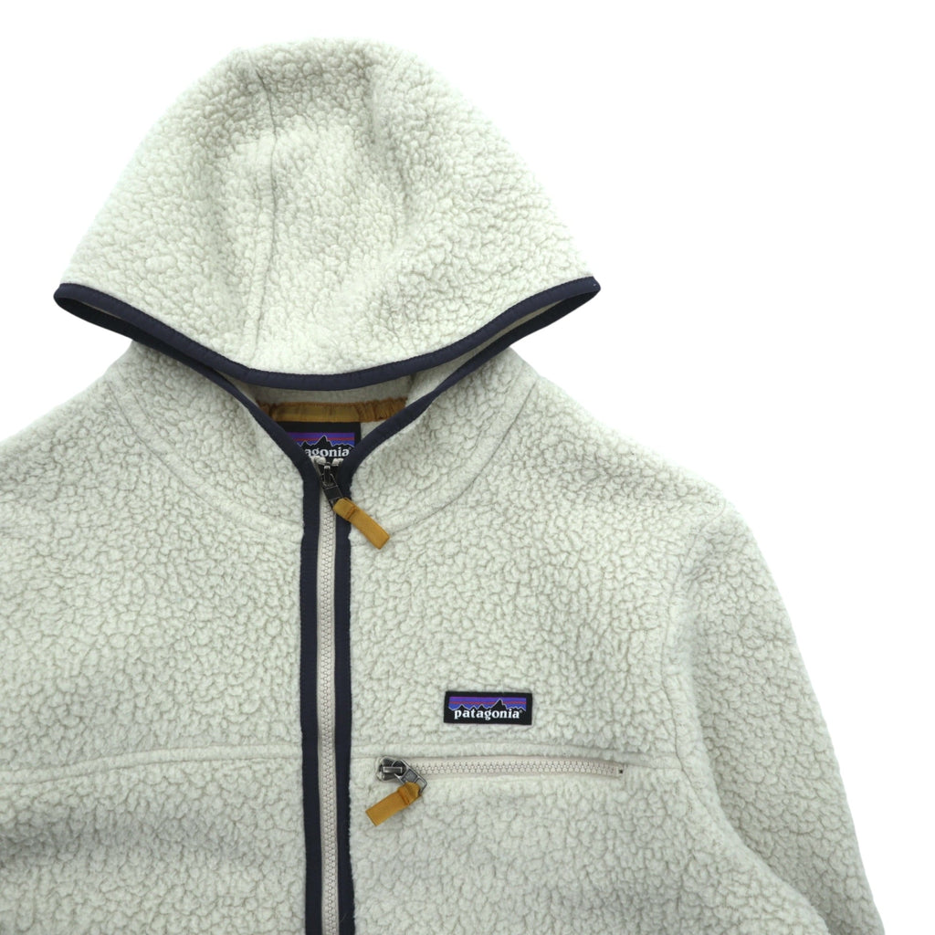 Patagonia Retro Pile Hoodie Fleece Jacket L Beige Pelican Zip-up Hoodie 22806