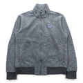 Patagonia Woolyester Fleece Jacket M Stand Collar Gray Full Zip Blouson 26935