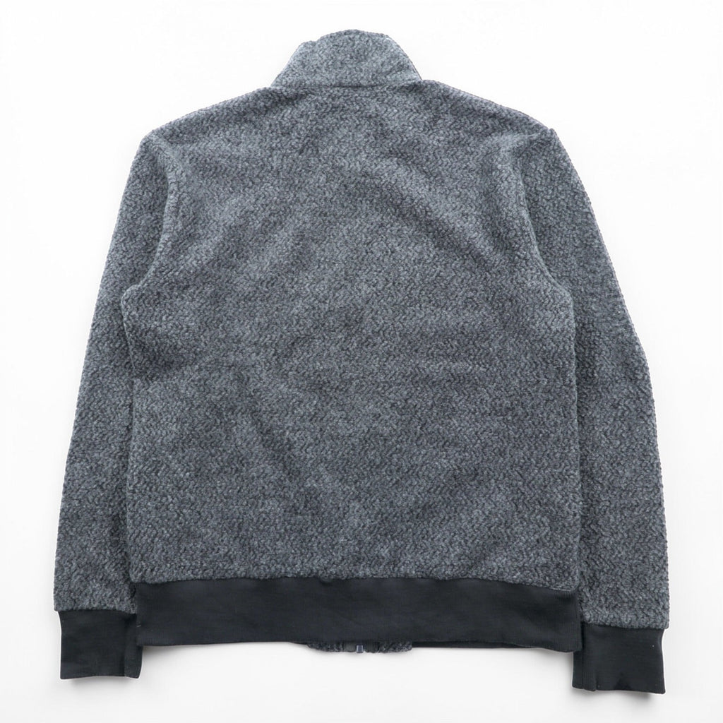 Patagonia Woolyester Fleece Jacket M Stand Collar Gray Full Zip Blouson 26935