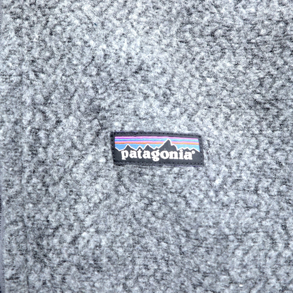 Patagonia Woolyester Fleece Jacket M Stand Collar Gray Full Zip Blouson 26935