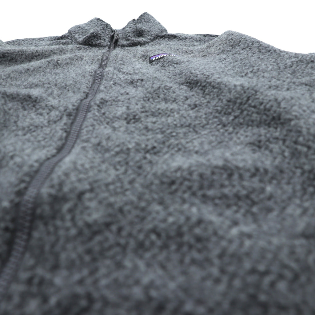 Patagonia Woolyester Fleece Jacket M Stand Collar Gray Full Zip Blouson 26935