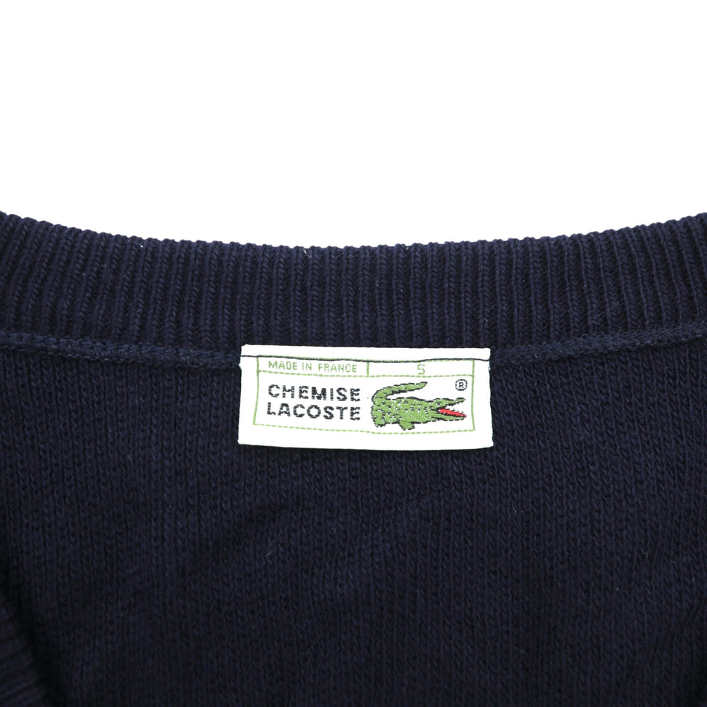CHEMISE LACOSTE 80年代 フランス製 ヴィンテージ Vネック ニット セーター L フレンチラコステ