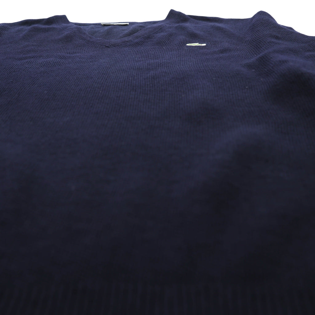 CHEMISE LACOSTE 80年代 フランス製 ヴィンテージ Vネック ニット セーター L フレンチラコステ