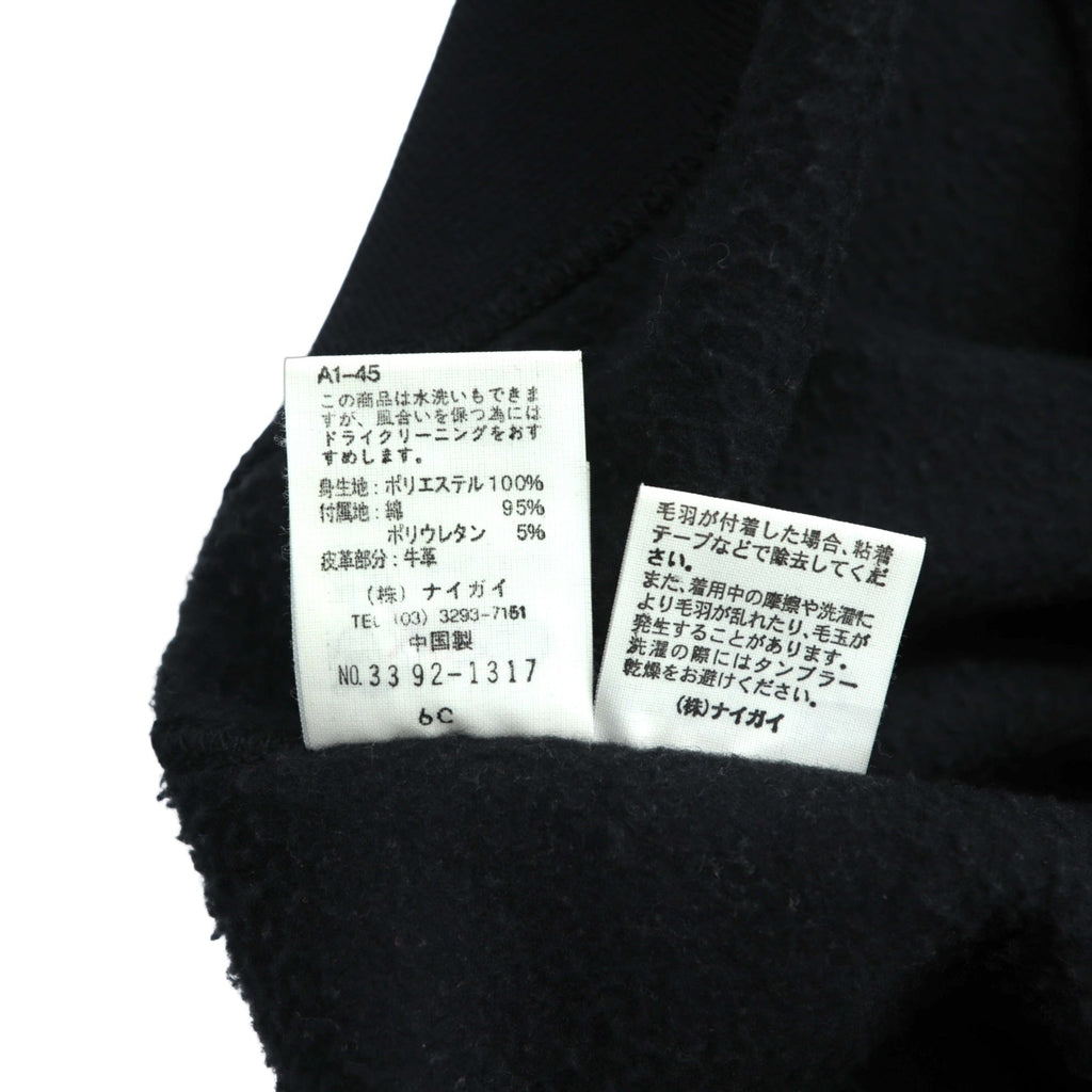 Polo Ralph Lauren 90年代 ビッグポニー刺繍 ハーフジップ フリース パーカー S ブラック 短丈 プルオーバー フロント カンガルーポケット