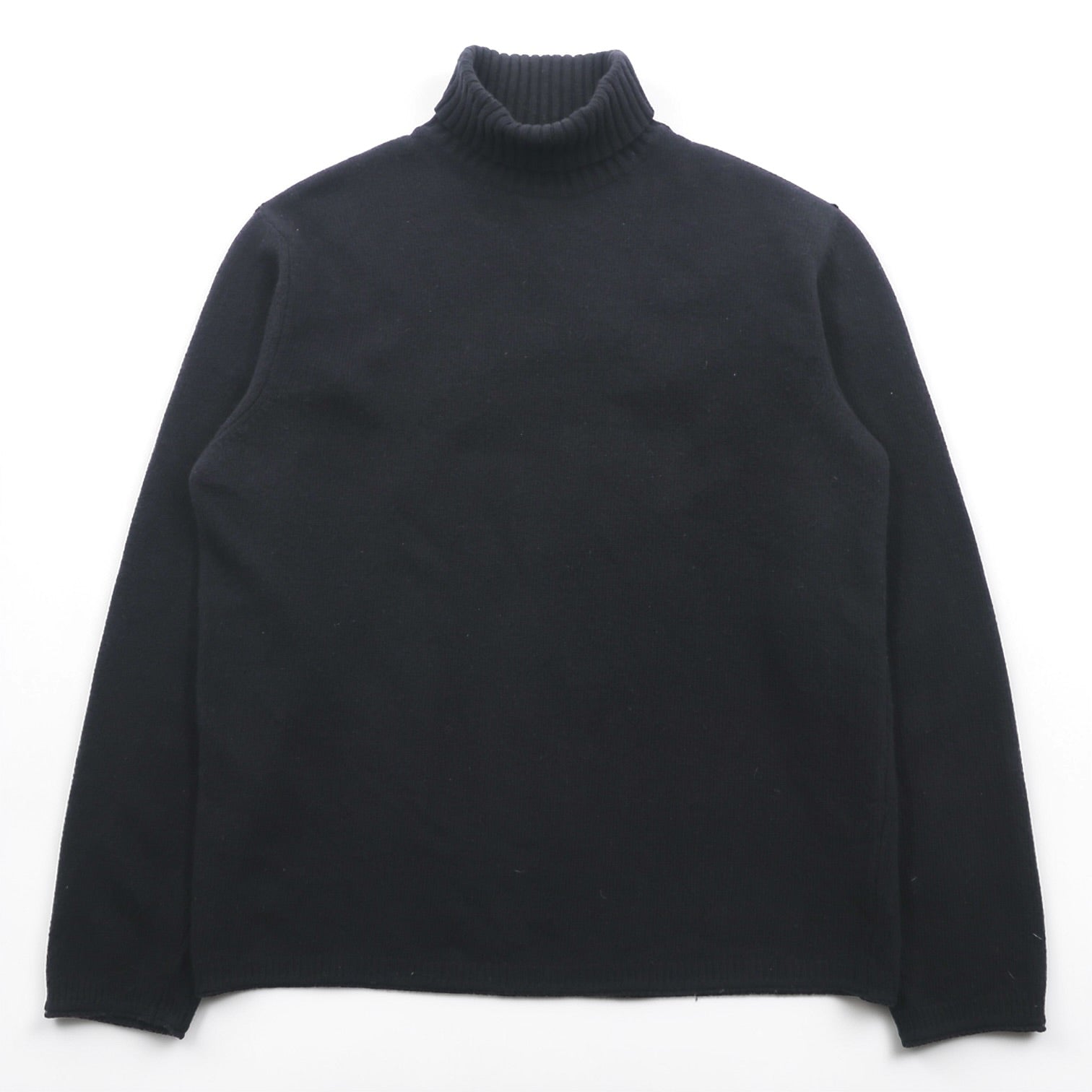 HUGO BOSS タートルネック ニット セーター XL ブラック 羊毛 ラムウール VIRGIN WOOL ハイネック