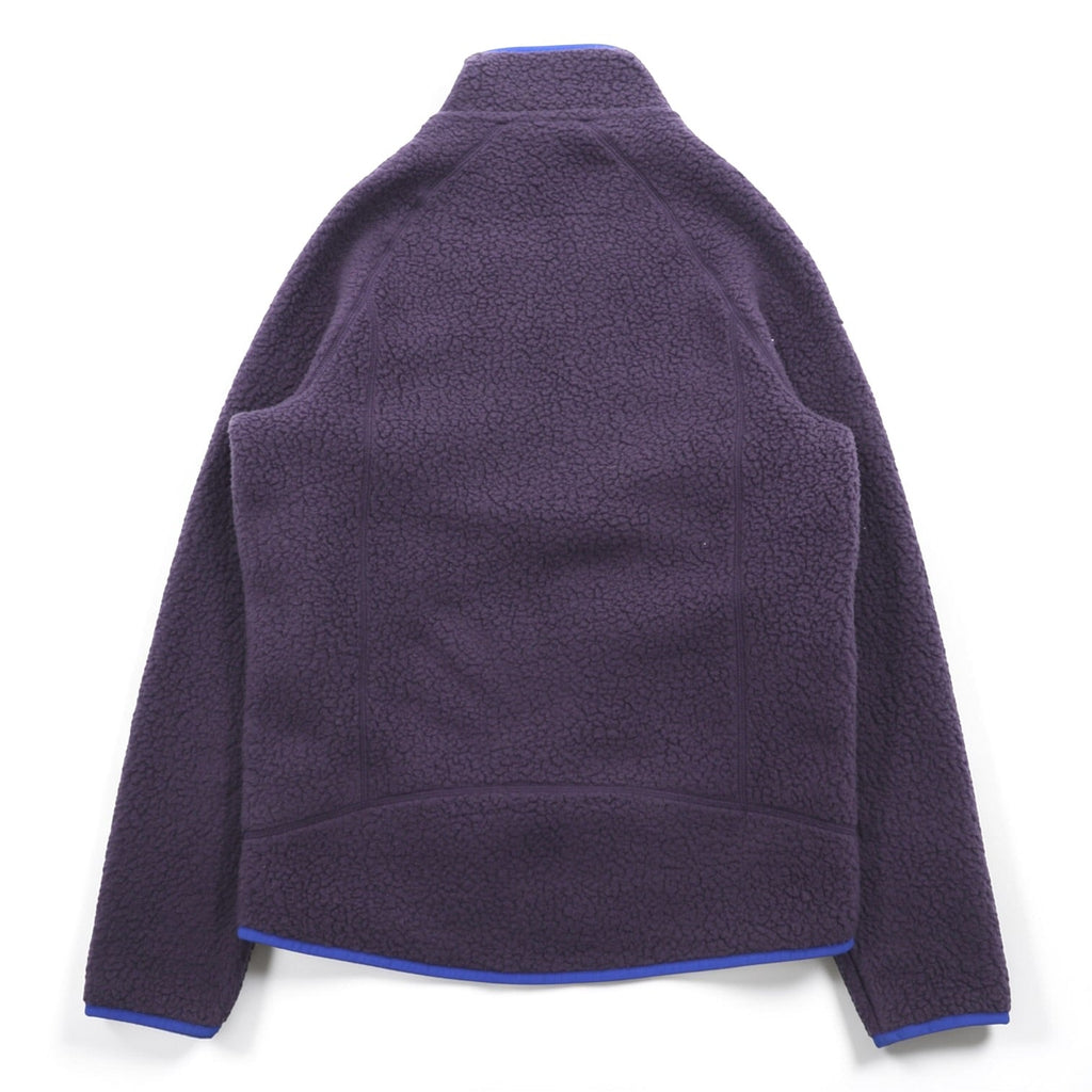 Patagonia レトロパイル フリースジャケット S パープル フルジップ ハイネック 22801
