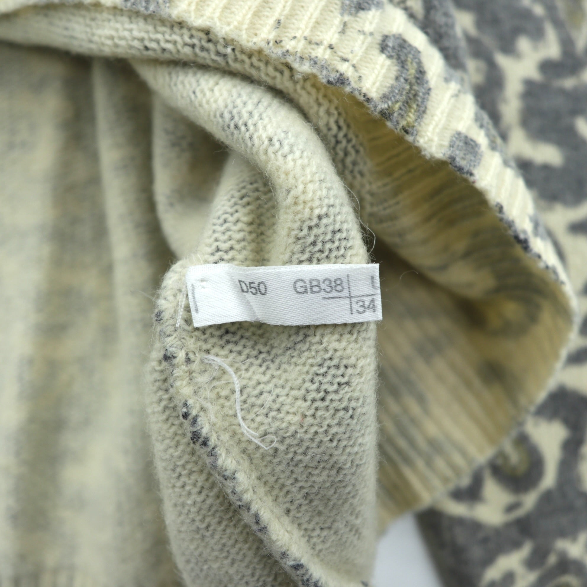 HUGO BOSS 90s Vintage Polo Knit Sweater XL Beige All-over Paisley