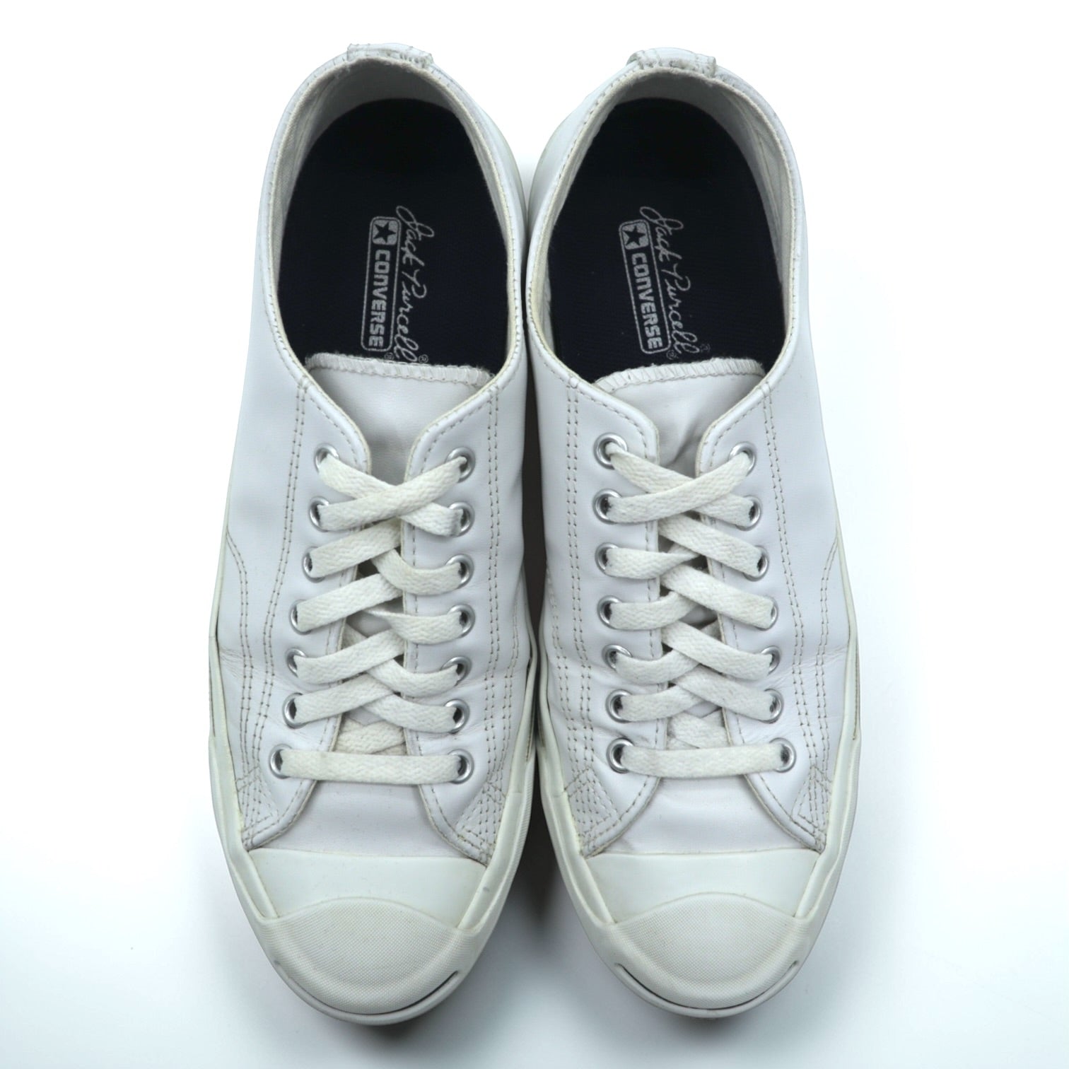CONVERSE Leather Jack Purcell Low-Cut Sneakers 27cm White 1B984