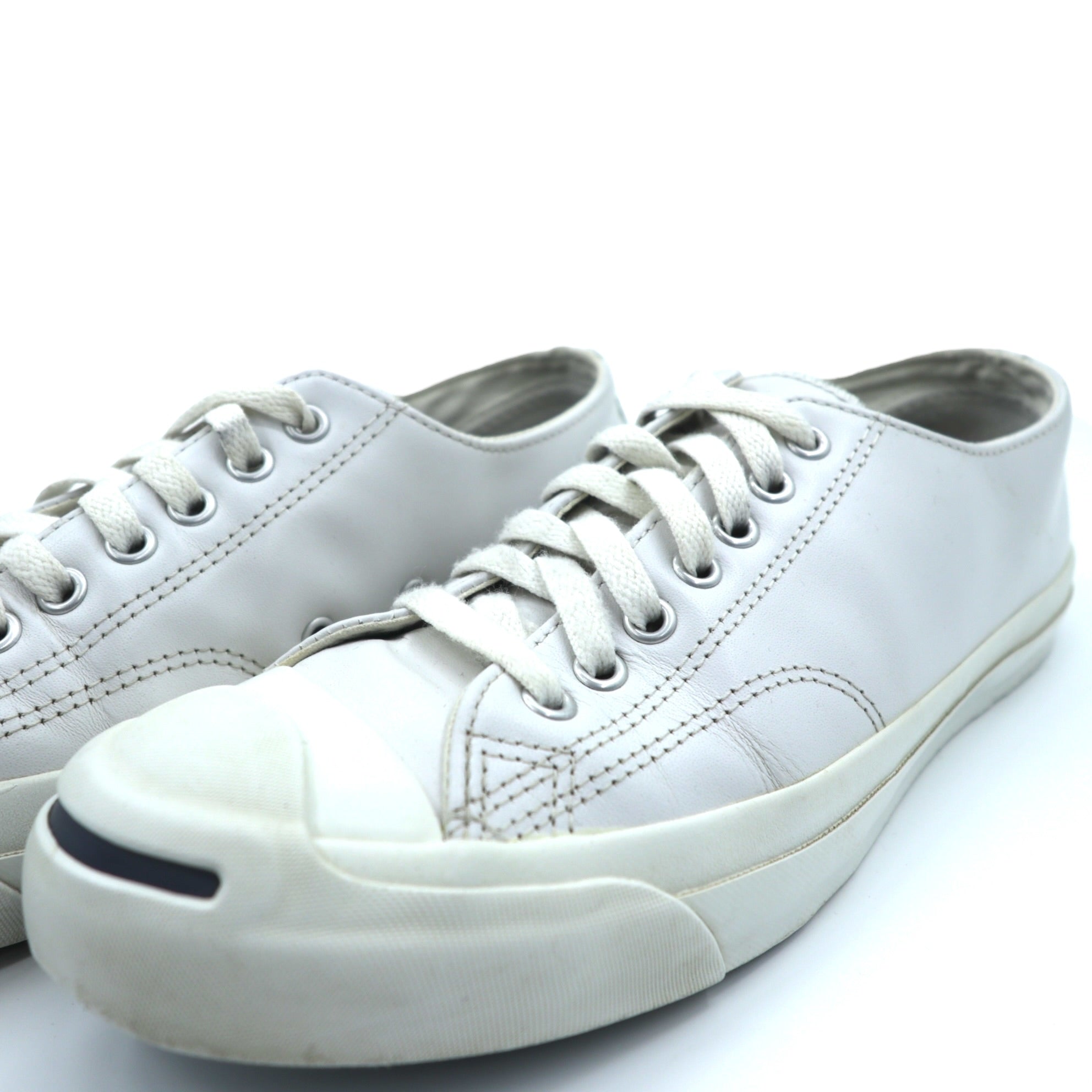 CONVERSE Leather Jack Purcell Low-Cut Sneakers 27cm White 1B984