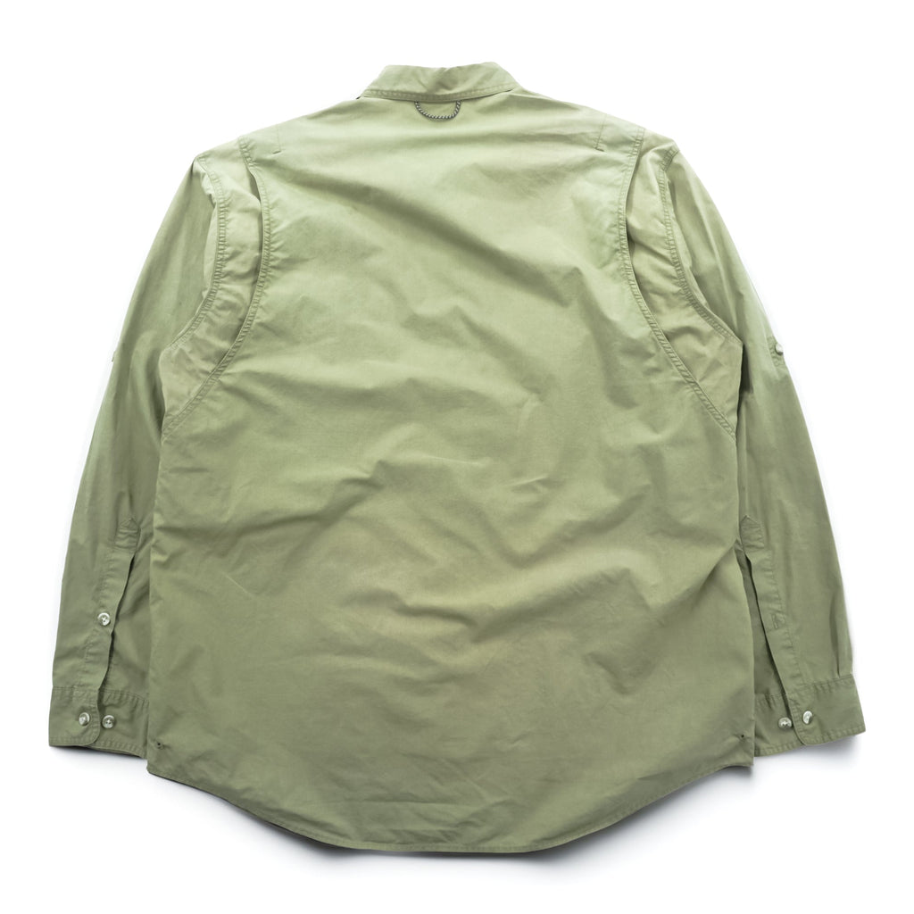 Columbia アウトドア 長袖 シャツ L カーキ フィッシング メッシュ ベンチレーション AM7617