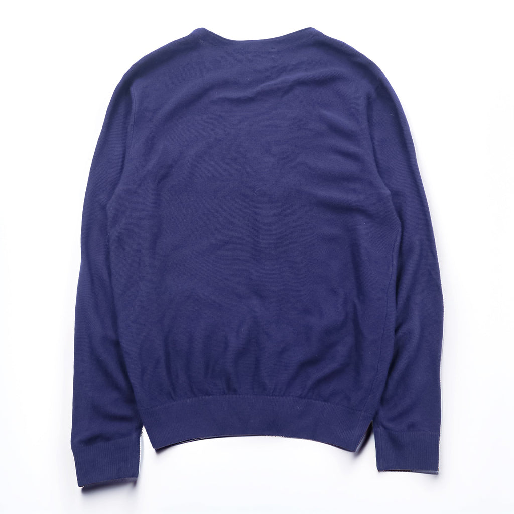 Cypress Links V-Neck Knit Cardigan M Navy Acrylic Unused