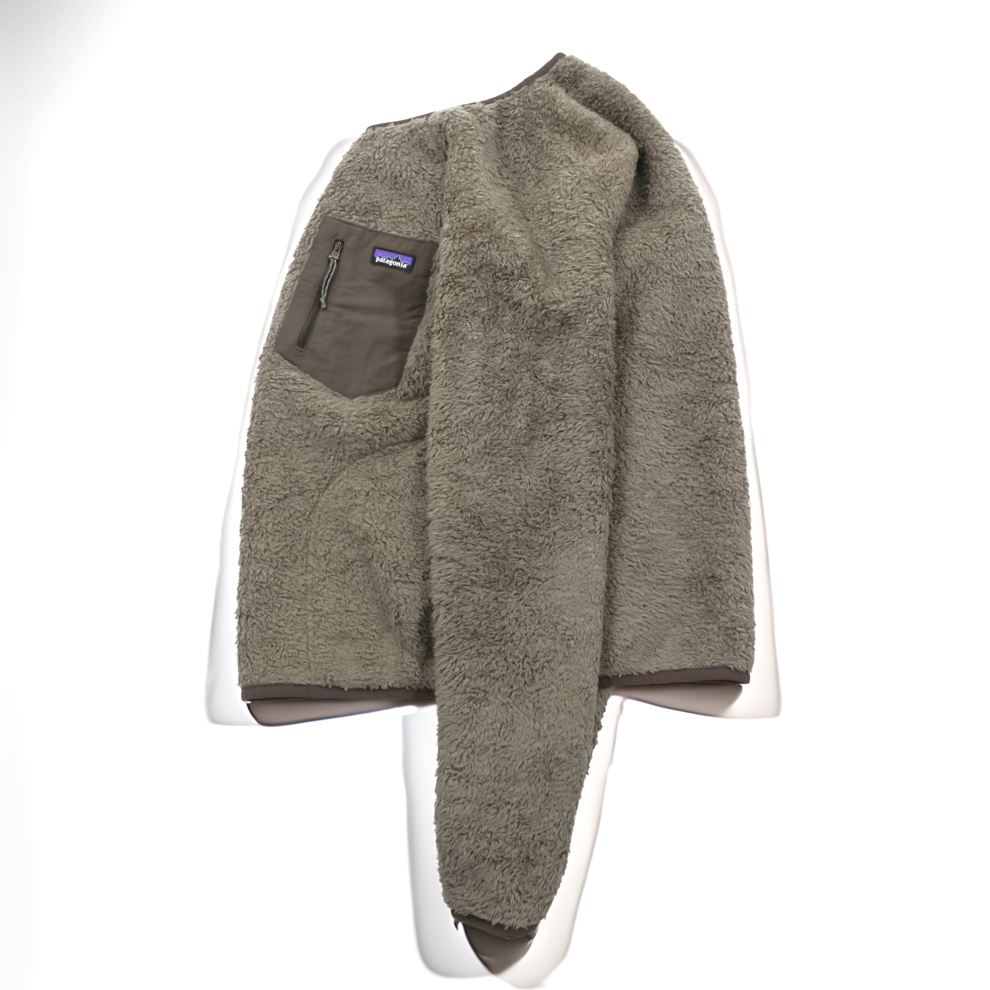 Patagonia Los Gatos Crew Boa Fleece Pullover M Brown Chest Pocket Side Pockets STY25895 FA22