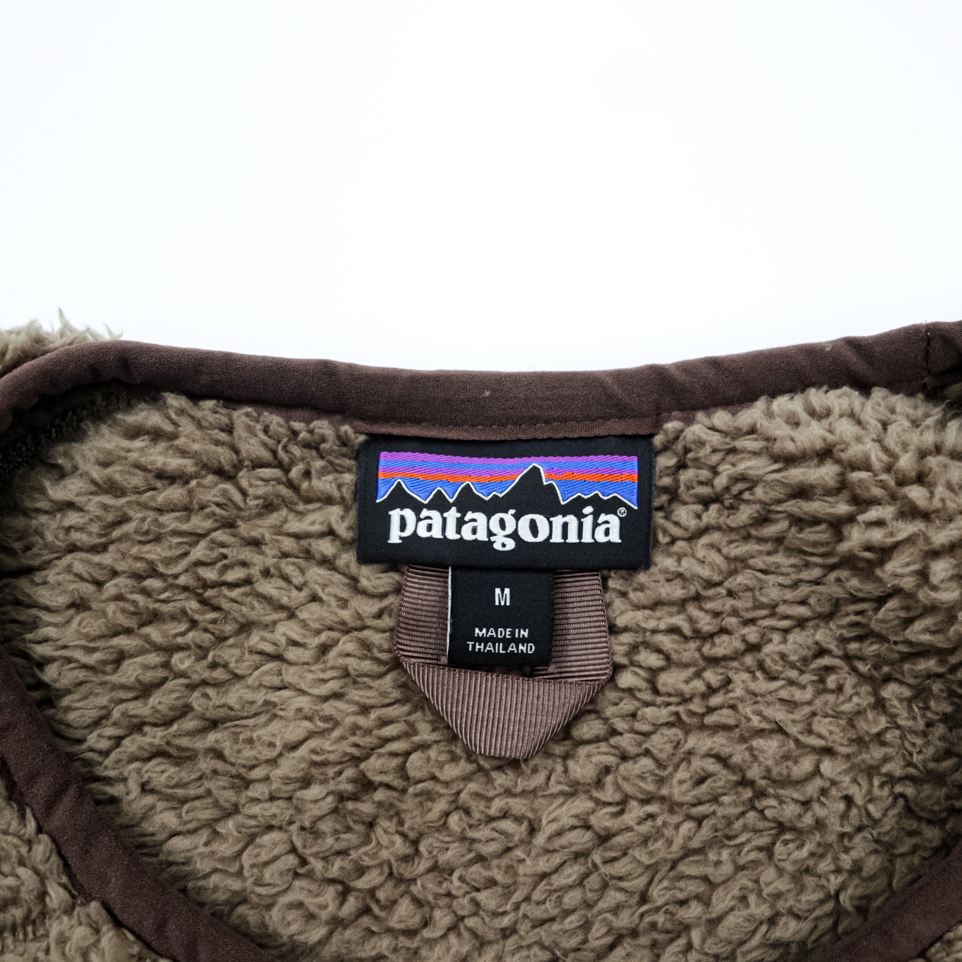 Patagonia Los Gatos Crew Boa Fleece Pullover M Brown Chest Pocket Side Pockets STY25895 FA22