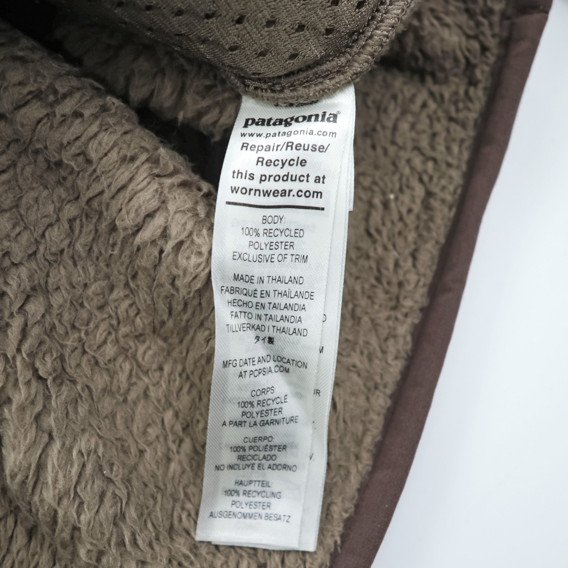 Patagonia Los Gatos Crew Boa Fleece Pullover M Brown Chest Pocket Side Pockets STY25895 FA22