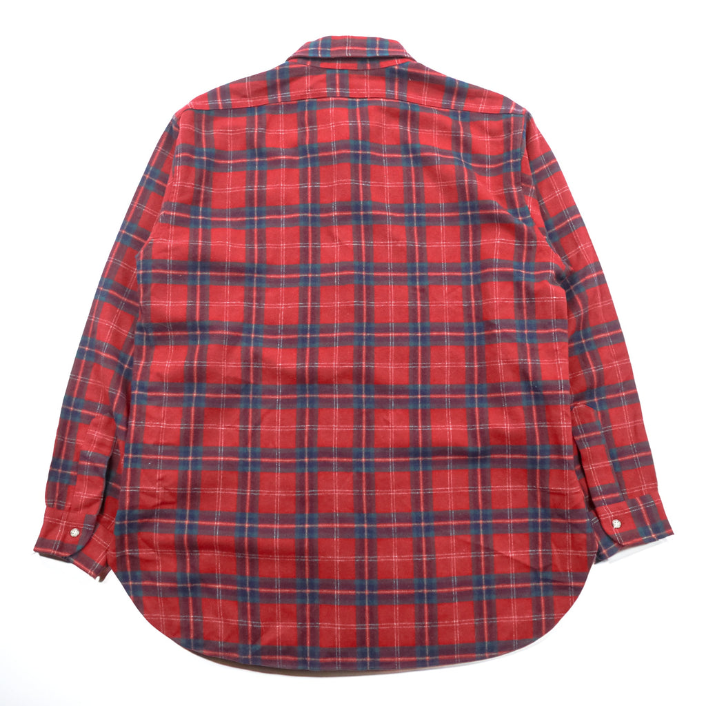 PENDLETON 70s Made in USA Vintage Wool Flannel Shirt XL Plaid Chest Pocket