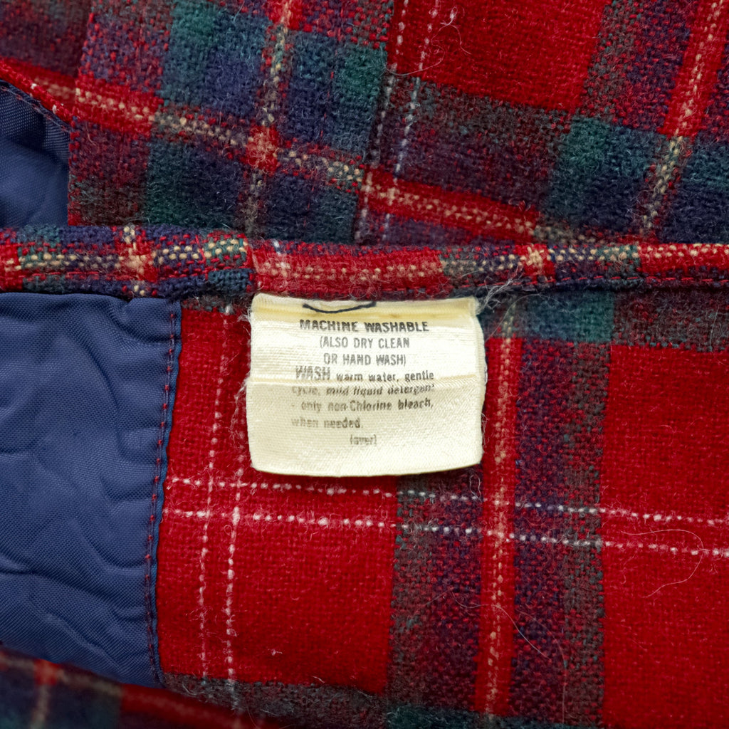 PENDLETON 70s Made in USA Vintage Wool Flannel Shirt XL Plaid Chest Pocket