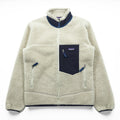 Patagonia クラシック レトロ X Classic Retro-X Fleece フリースジャケット S ナチュラル ネイビー スタンドカラー STY23056 FA17