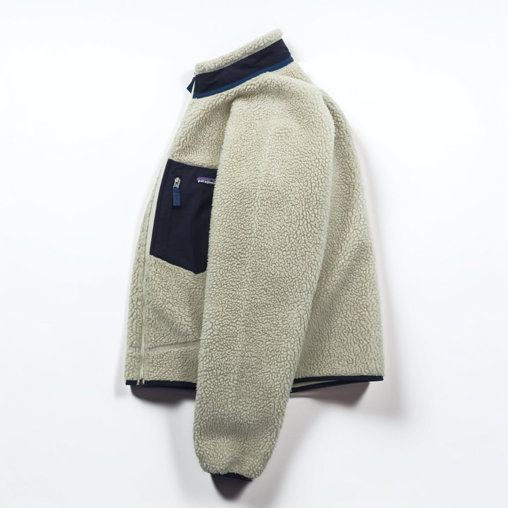 Patagonia クラシック レトロ X Classic Retro-X Fleece フリースジャケット S ナチュラル ネイビー スタンドカラー STY23056 FA17