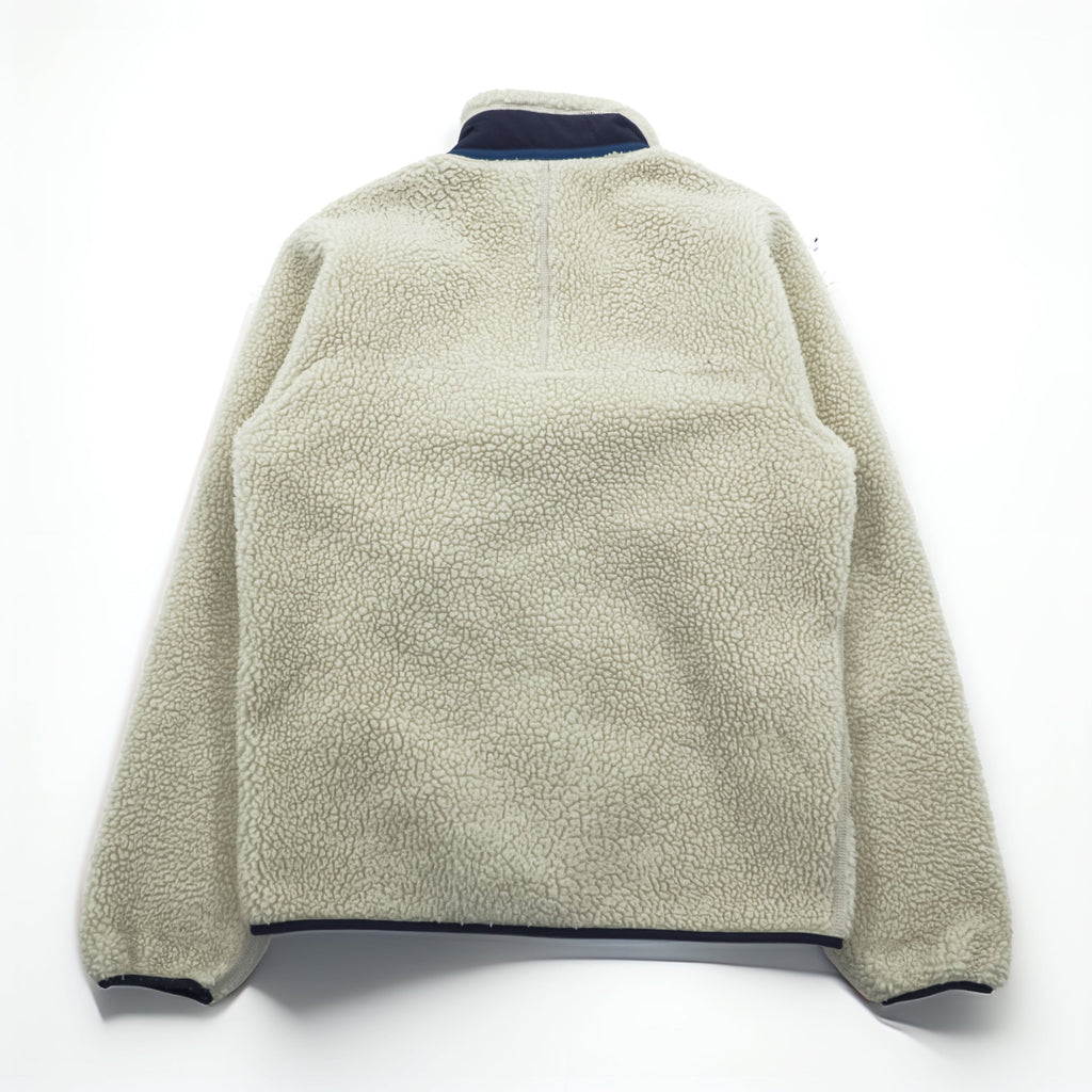 Patagonia クラシック レトロ X Classic Retro-X Fleece フリースジャケット S ナチュラル ネイビー スタンドカラー STY23056 FA17