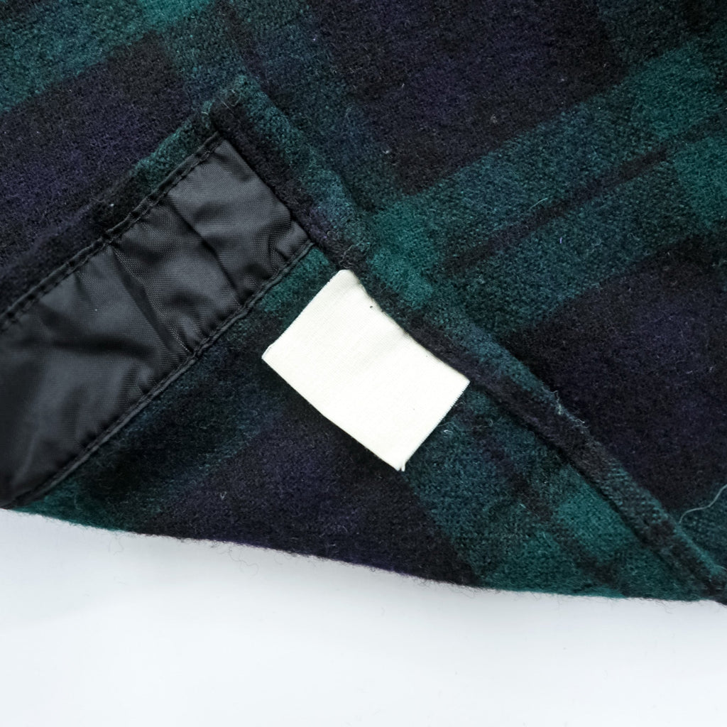 PENDLETON 70s USA Vintage Blackwatch Wool Flannel Shirt M Plaid Navy Green