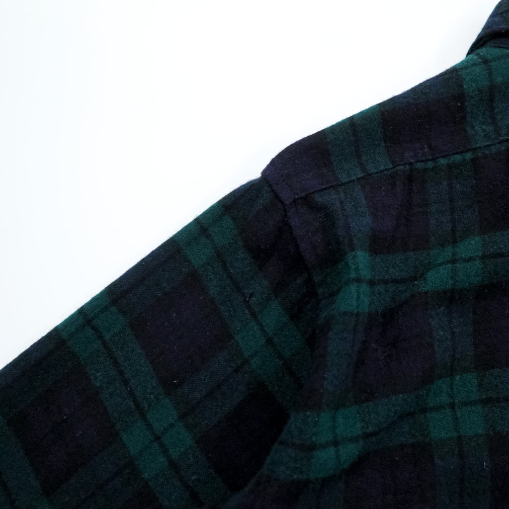 PENDLETON 70s USA Vintage Blackwatch Wool Flannel Shirt M Plaid Navy Green