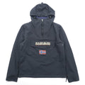 NAPAPIJRI ハーフジップ アノラックパーカー L ドローコード サイドジップ スリット メッシュライナー N0Y9SY