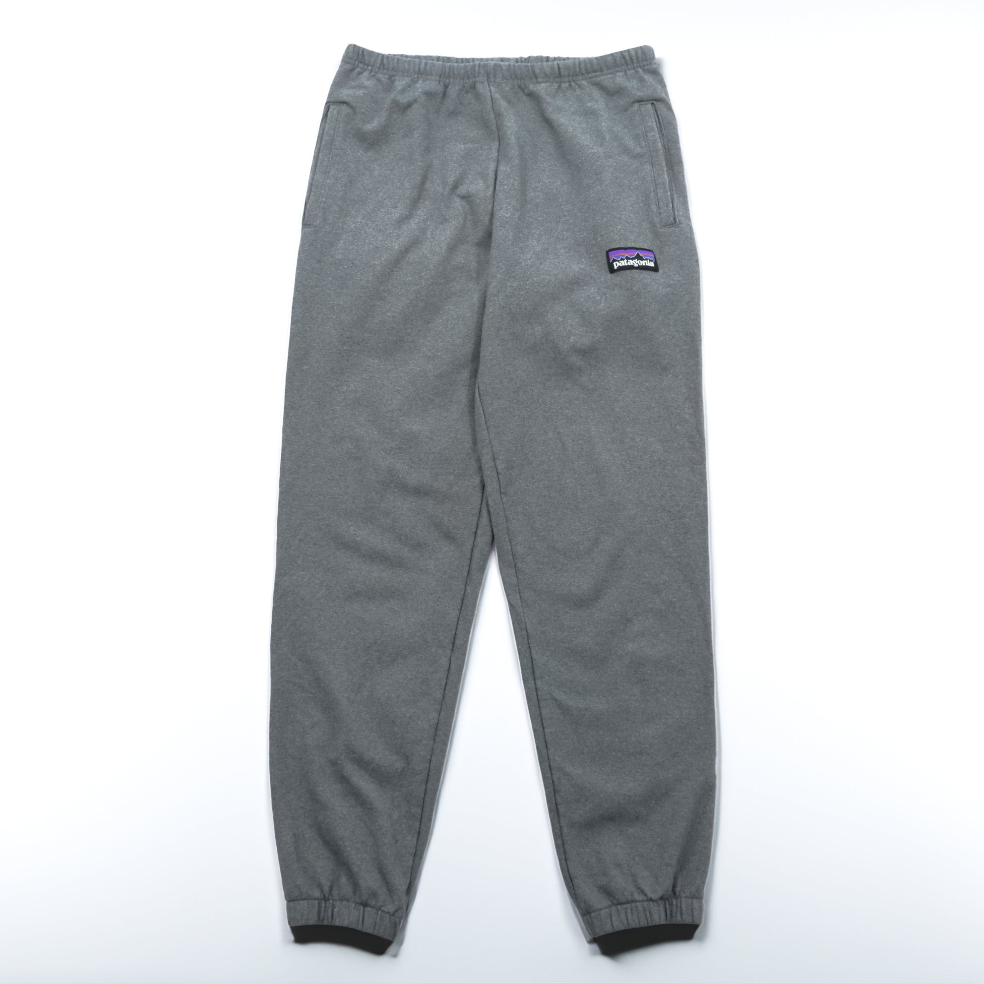 Patagonia P-6 ビッグラベル アップライザル スウェットパンツ M グレー 裏起毛 ジョガーパンツ 26052