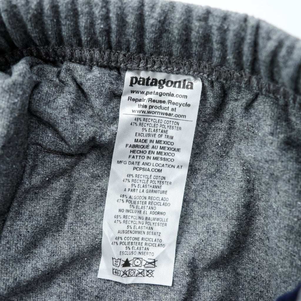 Patagonia P-6 ビッグラベル アップライザル スウェットパンツ M グレー 裏起毛 ジョガーパンツ 26052
