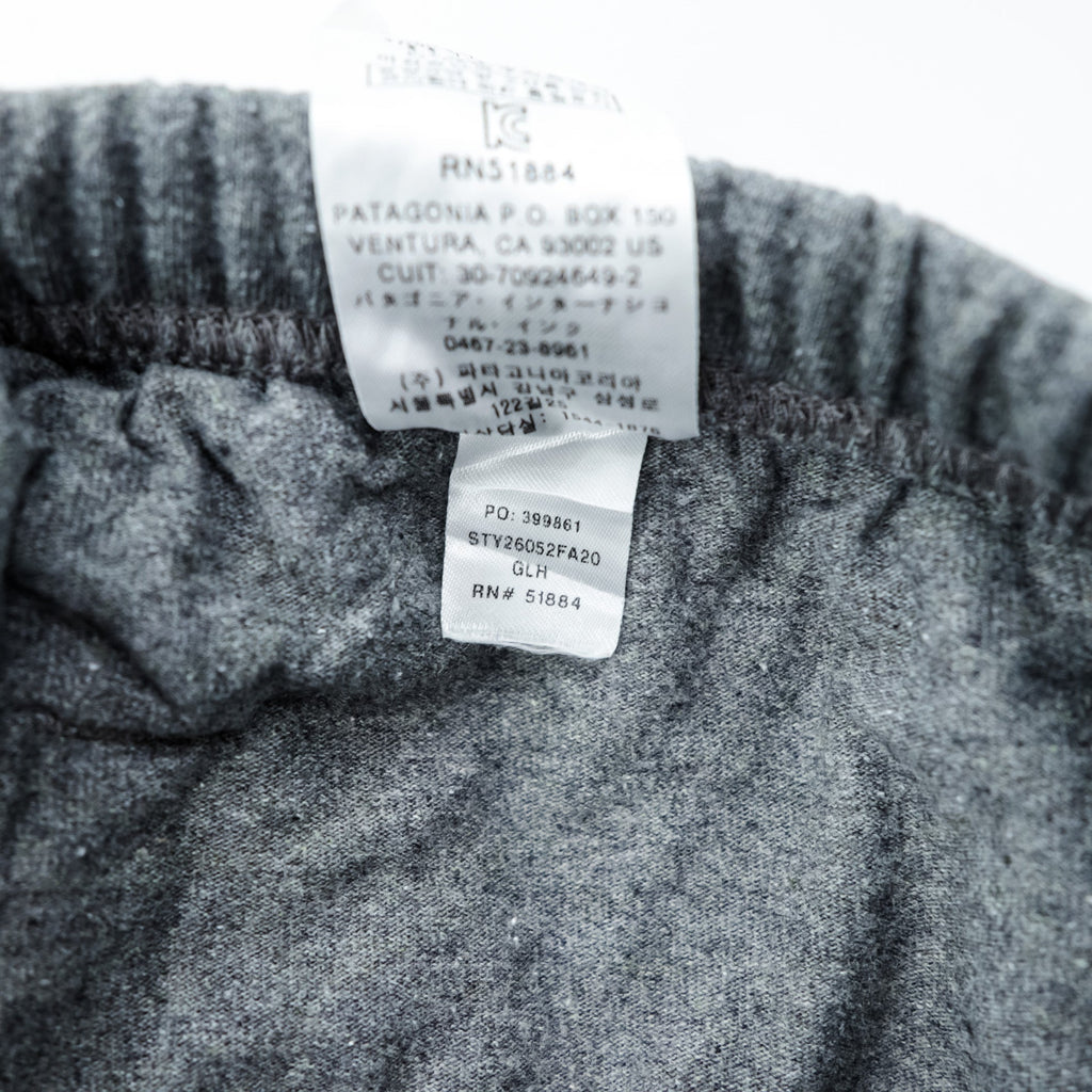 Patagonia P-6 ビッグラベル アップライザル スウェットパンツ M グレー 裏起毛 ジョガーパンツ 26052