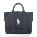 Ralph Lauren Canvas Tote Bag Big Pony Embroidery Cotton