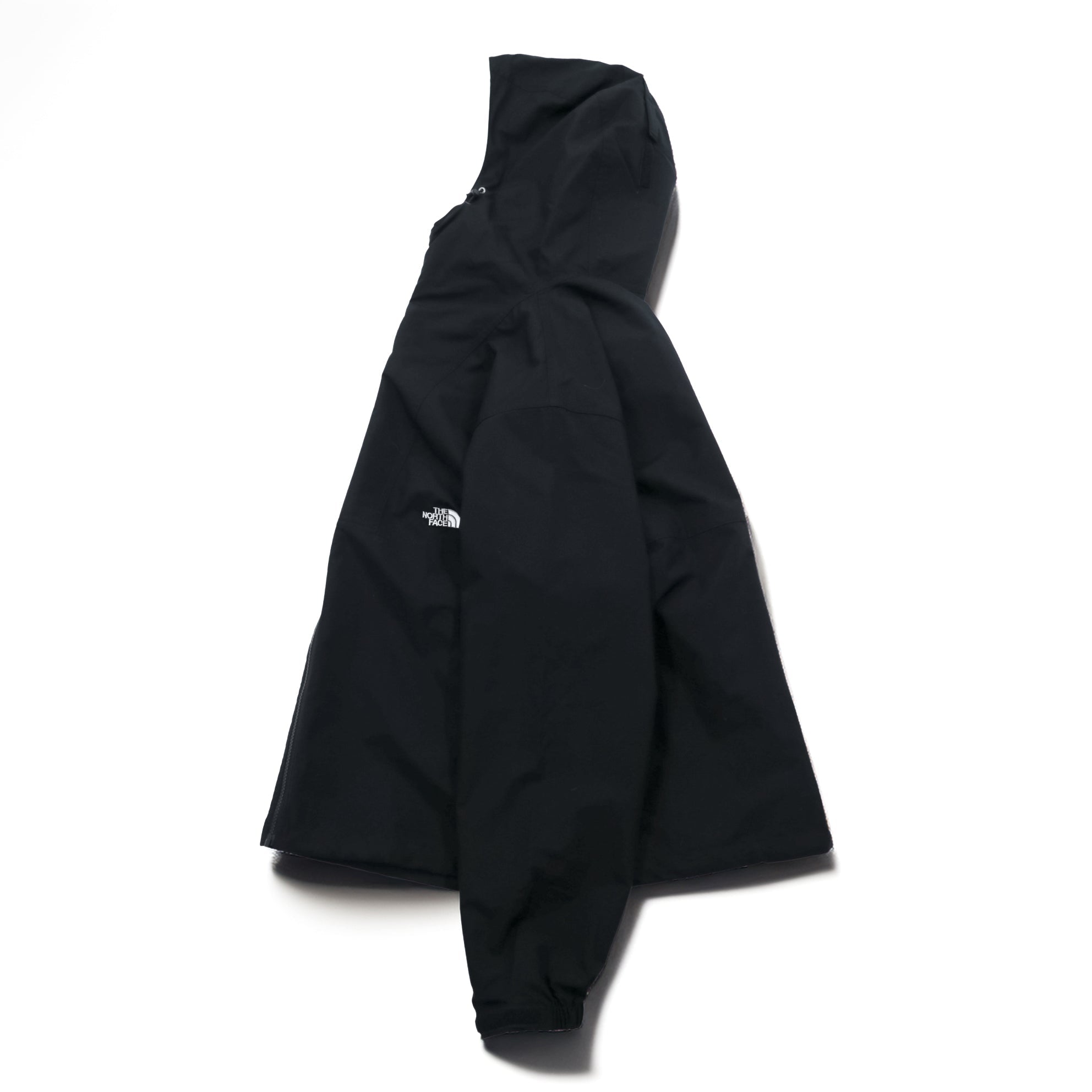 THE NORTH FACE Compact Jacket Mountain Parka L Black Nylon Waterproof Shell Drawcord NP72230 Unused