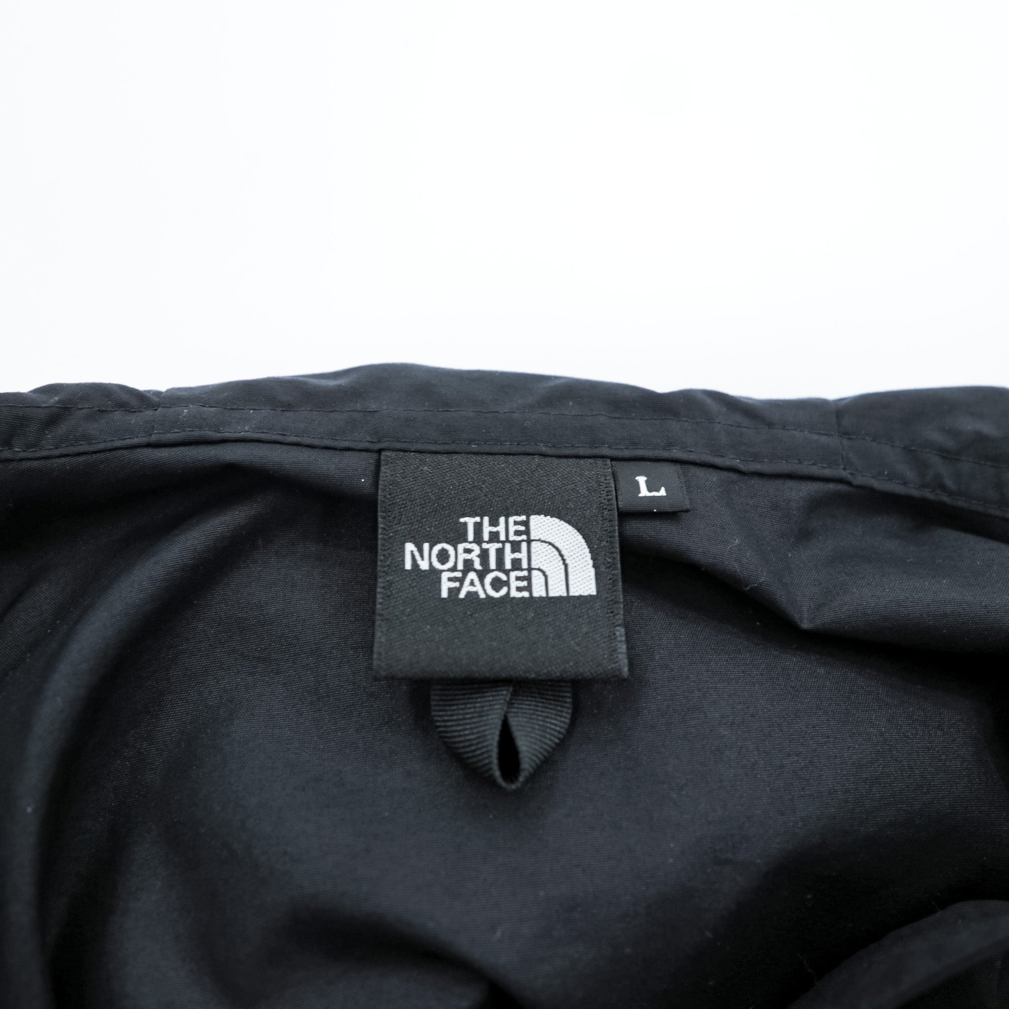 THE NORTH FACE Compact Jacket Mountain Parka L Black Nylon Waterproof Shell Drawcord NP72230 Unused