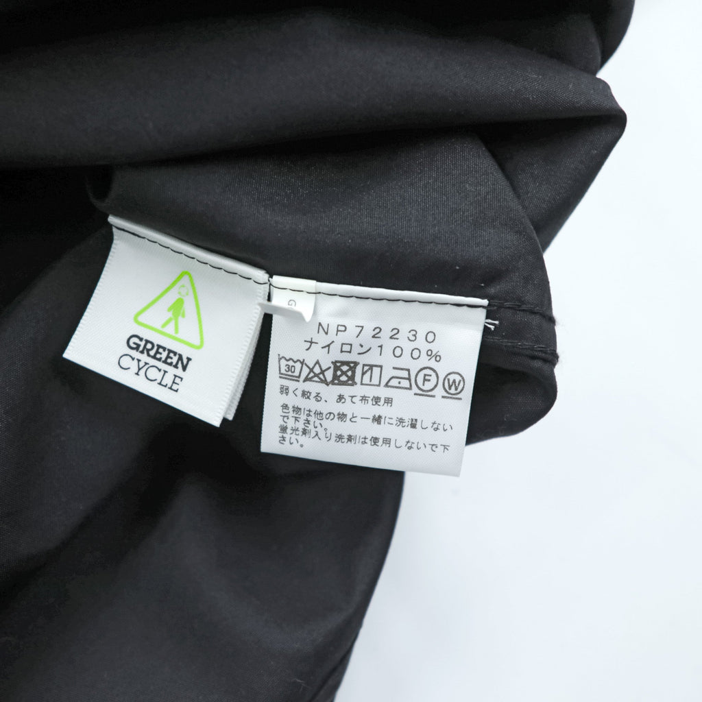 THE NORTH FACE Compact Jacket Mountain Parka L Black Nylon Waterproof Shell Drawcord NP72230 Unused