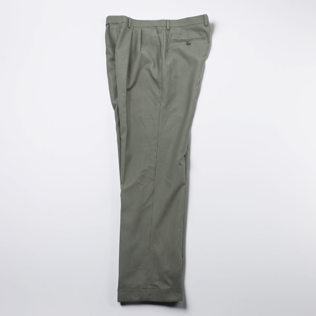 Ralph Lauren 90s Two-Pleat Trousers L Beige Gun Club Check Double Cuffs