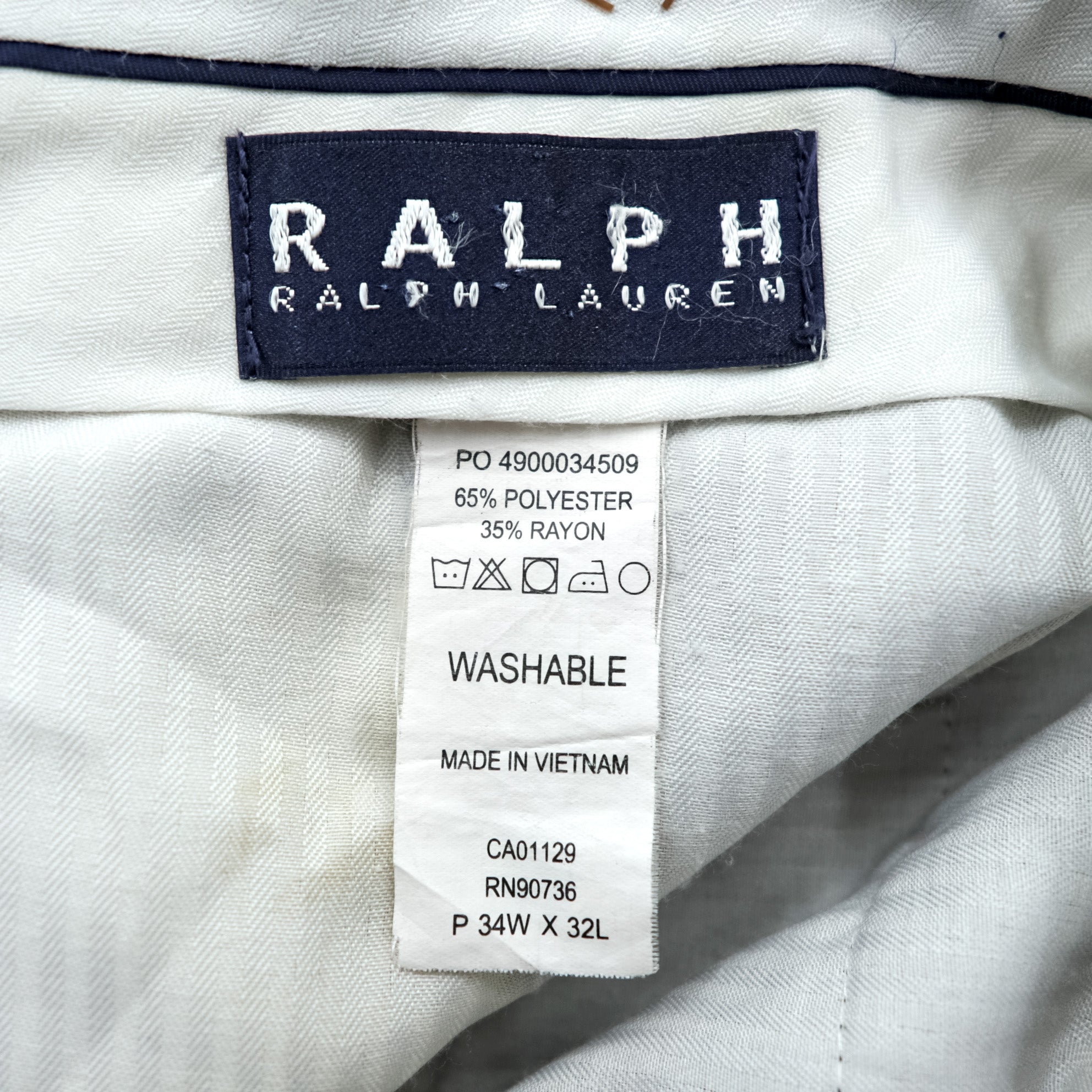 Ralph Lauren 90s Two-Pleat Trousers L Beige Gun Club Check Double Cuffs