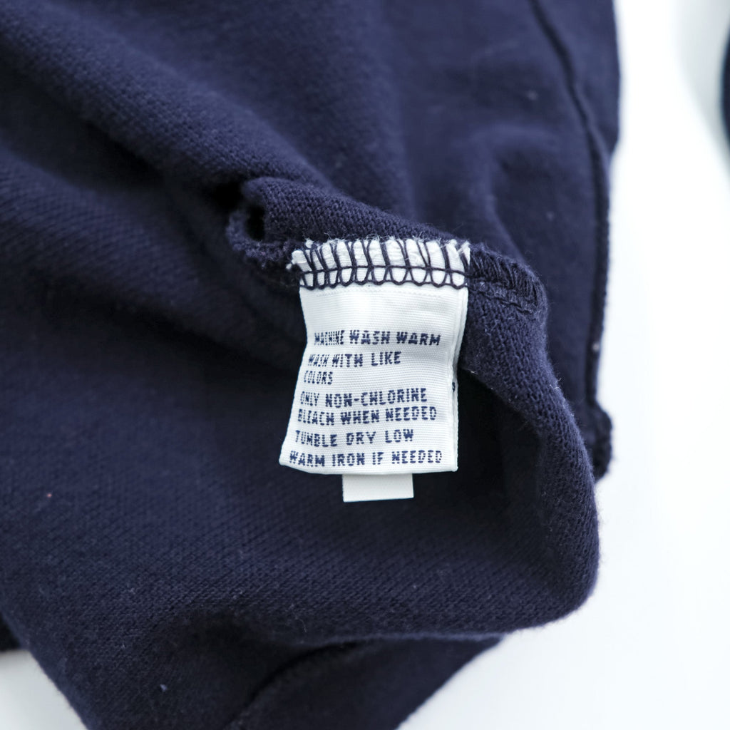 Polo Ralph Lauren 鹿の子 ニット Vネック カーディガン XL ネイビー スモールポニー ロゴ 刺繍