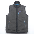 Patagonia Retro Pile Fleece Vest M Grey Boa Fleece Stand Collar Chest Pocket 22820