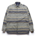PENDLETON Flannel Shirt Long Sleeve Wool Shirt L Plaid Houndstooth BUCKLEY Chest Pocket
