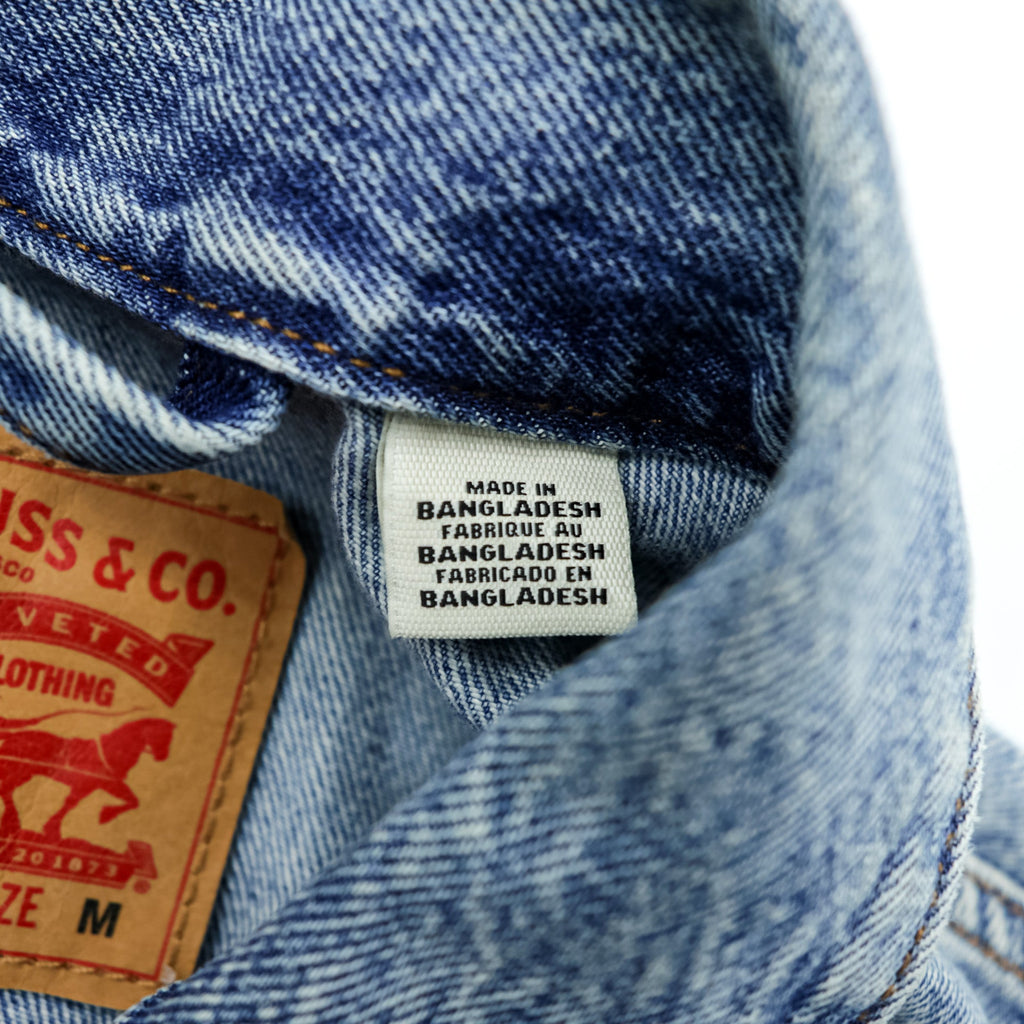 Levi's Vintage Finish Denim Trucker Jacket G Jean M Indigo Light Blue STOCK TRUCKER JACKET A2662
