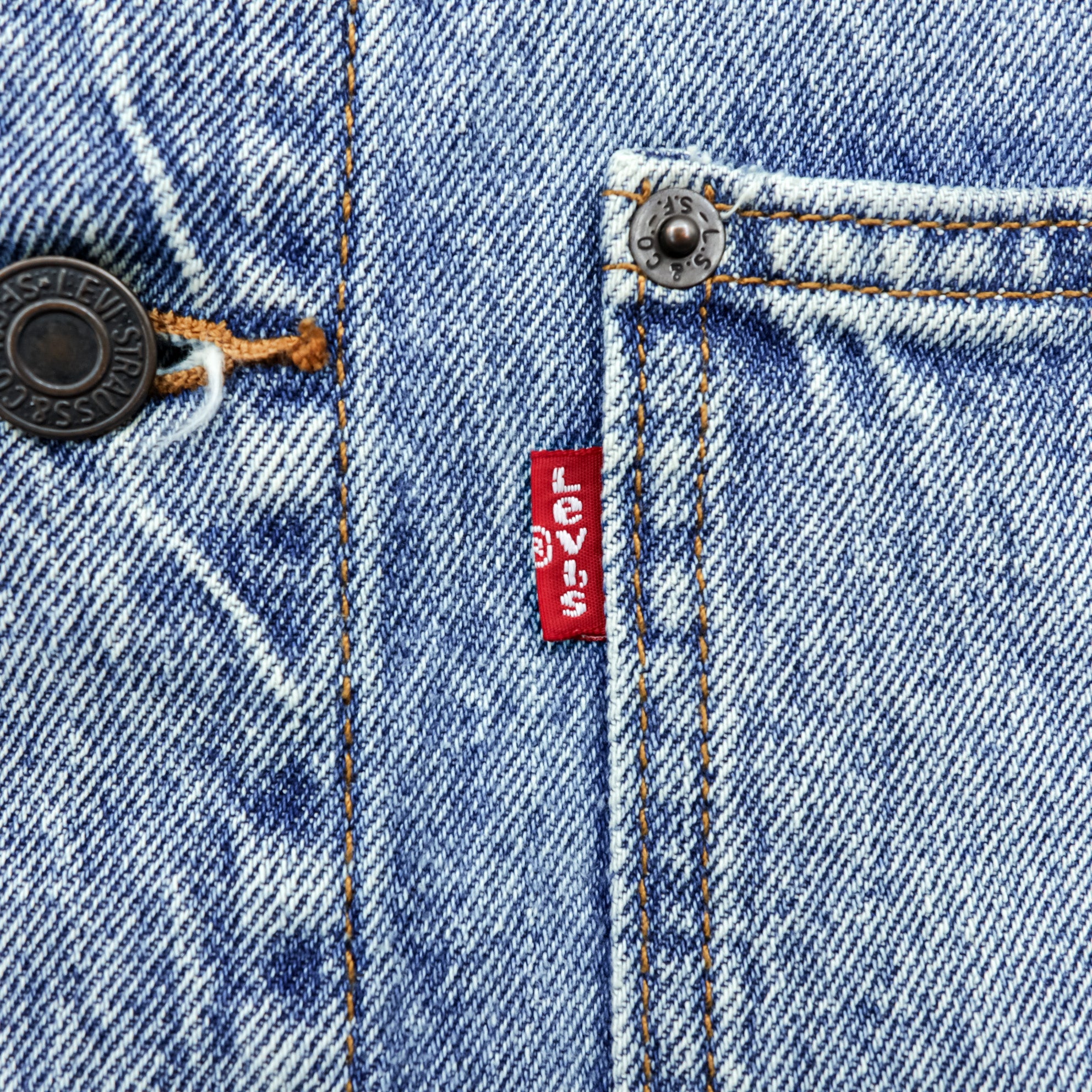 Levi's Vintage Finish Denim Trucker Jacket G Jean M Indigo Light Blue STOCK TRUCKER JACKET A2662
