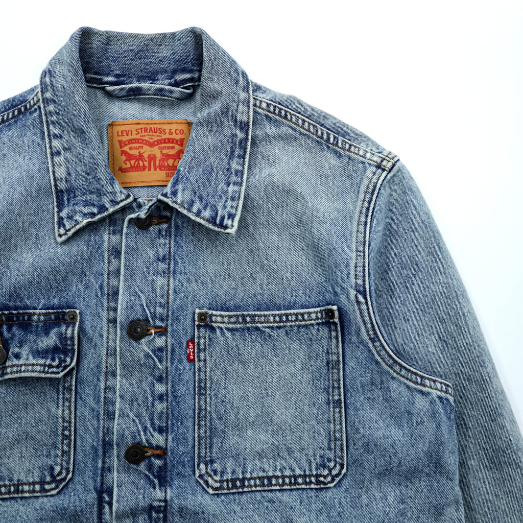 Levi's Vintage Finish Denim Trucker Jacket G Jean M Indigo Light Blue STOCK TRUCKER JACKET A2662