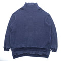 Leh ハイネック サーマル ニット セーター M ネイビー BEATNIK TURTLE SWEATER タートルネック サイドポケット LEH 597 日本製