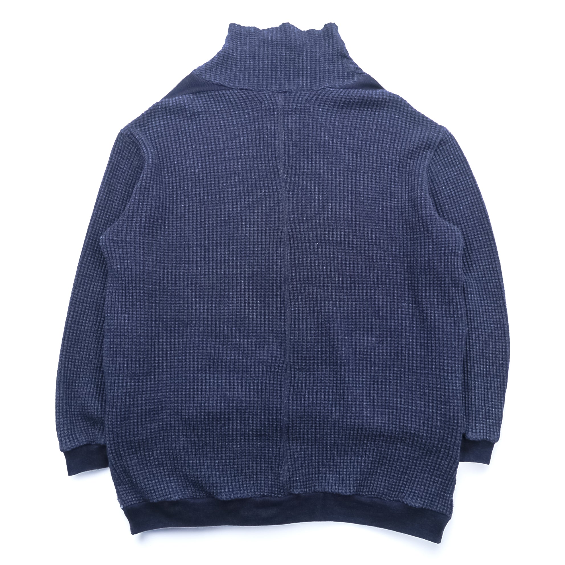 Leh ハイネック サーマル ニット セーター M ネイビー BEATNIK TURTLE SWEATER タートルネック サイドポケット LEH 597 日本製