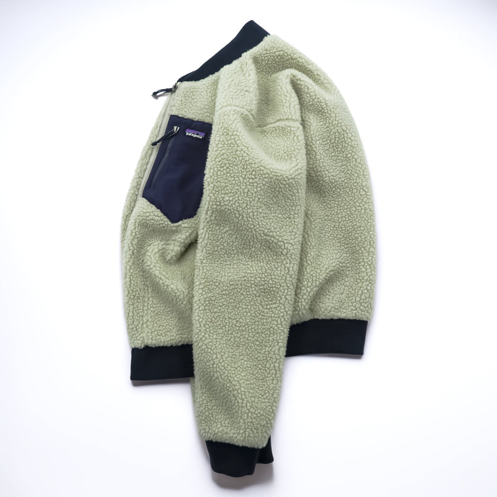 Patagonia Retro-X Discontinued Bomber Jacket Retro-X Bomber Jkt Boa Fleece Jacket S Natural x Navy 22830