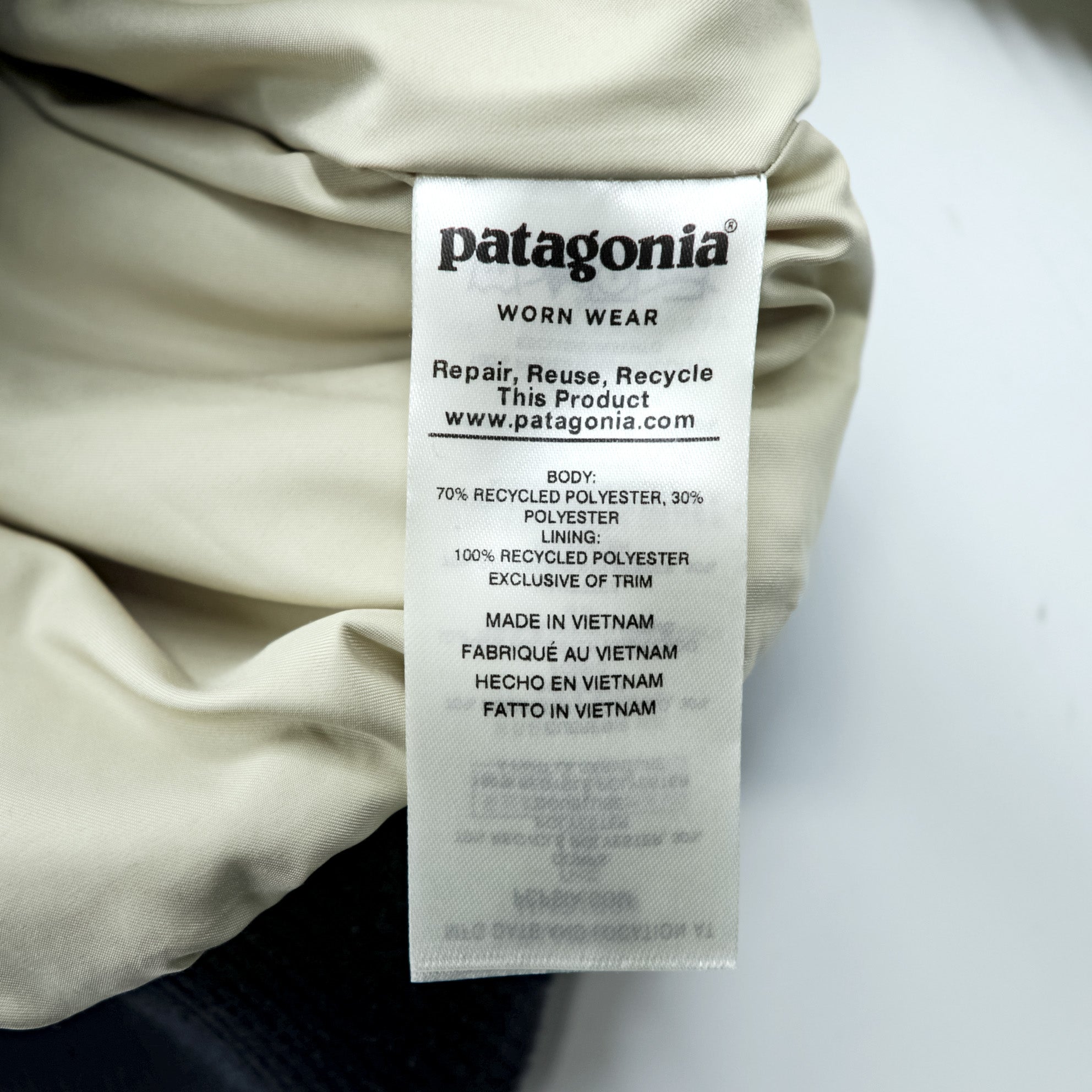 Patagonia Retro-X Discontinued Bomber Jacket Retro-X Bomber Jkt Boa Fleece Jacket S Natural x Navy 22830