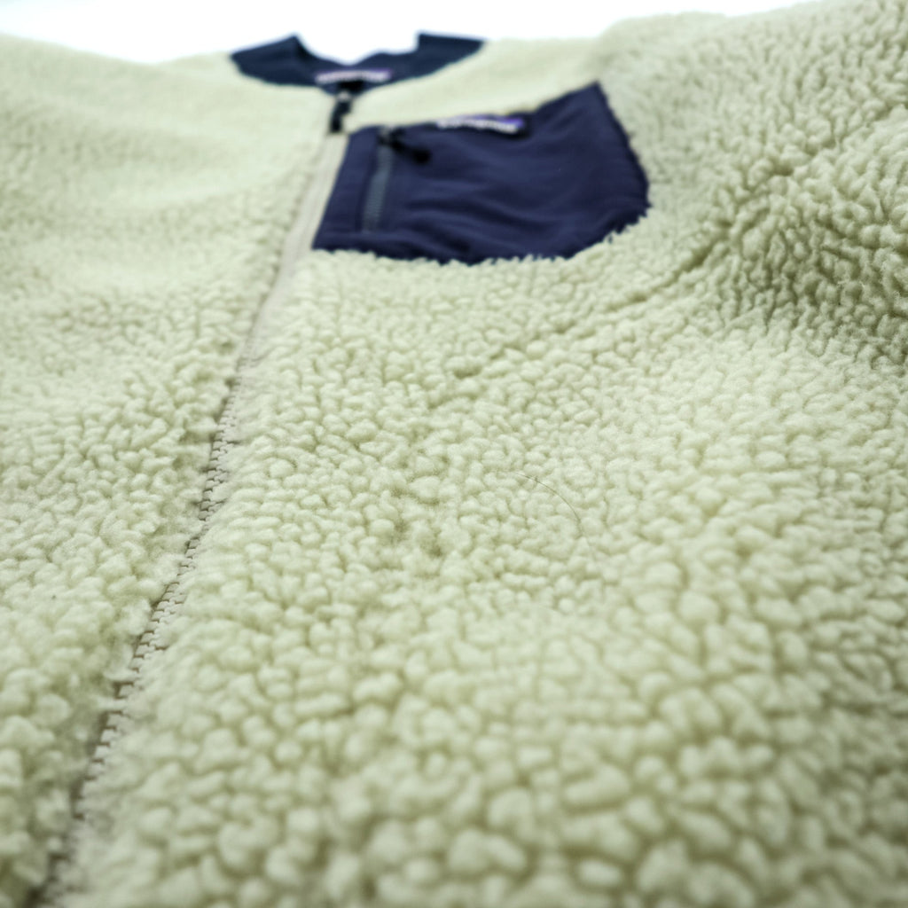 Patagonia Retro-X Discontinued Bomber Jacket Retro-X Bomber Jkt Boa Fleece Jacket S Natural x Navy 22830