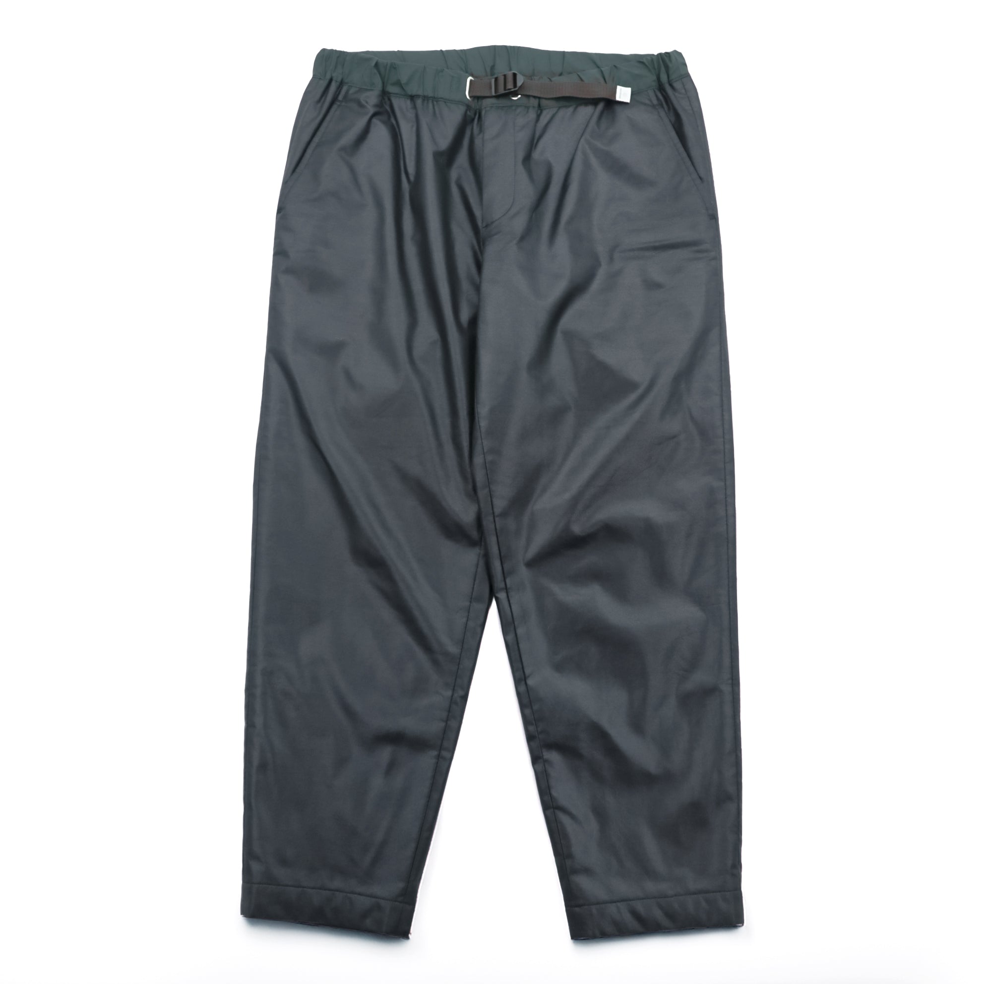 kolor BEACON Padded Coated Belted Pants L Gray Waterproof Outdoor Webbing Belt Wide Tapered 21WBM-P007132 Made in Japan